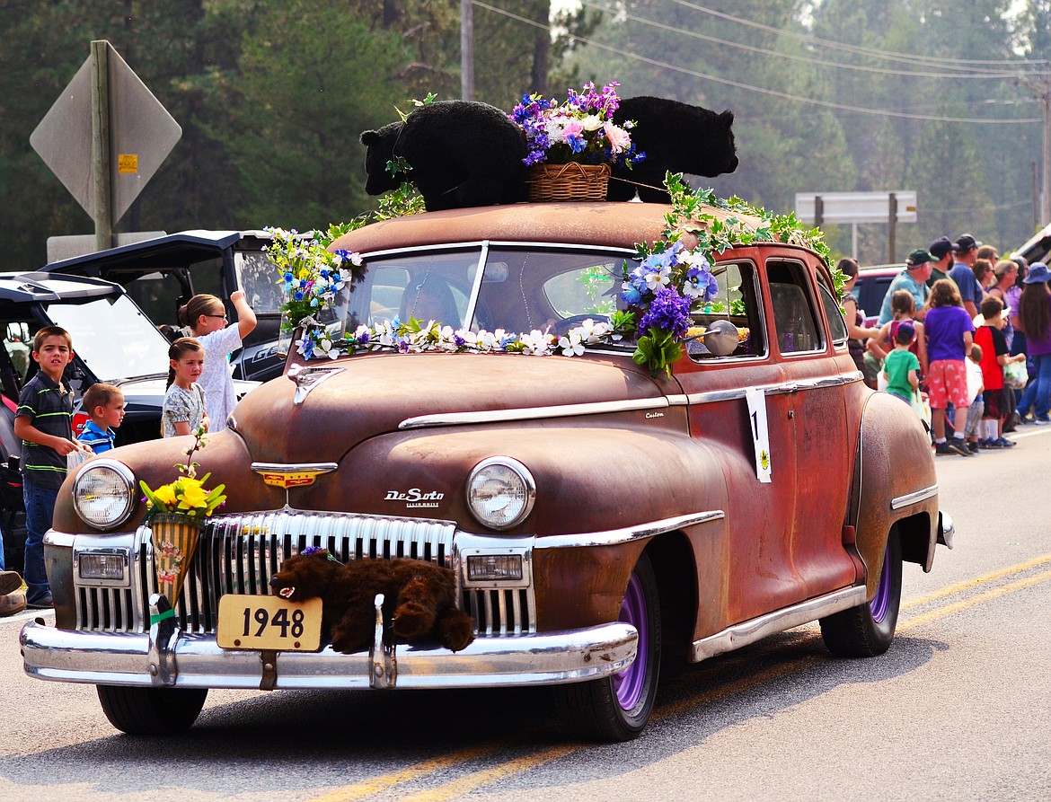 The parade showcased some amazing cars during the 38th annual Huckleberry Festival in Trout Creek this weekend. (Erin Jusseaume/ Clark Fork Valley Press)