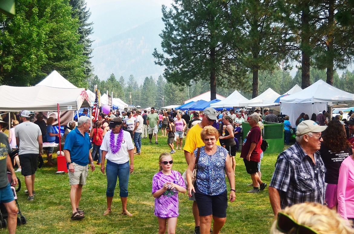 There was a fantstic crowd that moved through the festival this year. Photo Credit Erin Jusseaume Clark Fork Valley Press