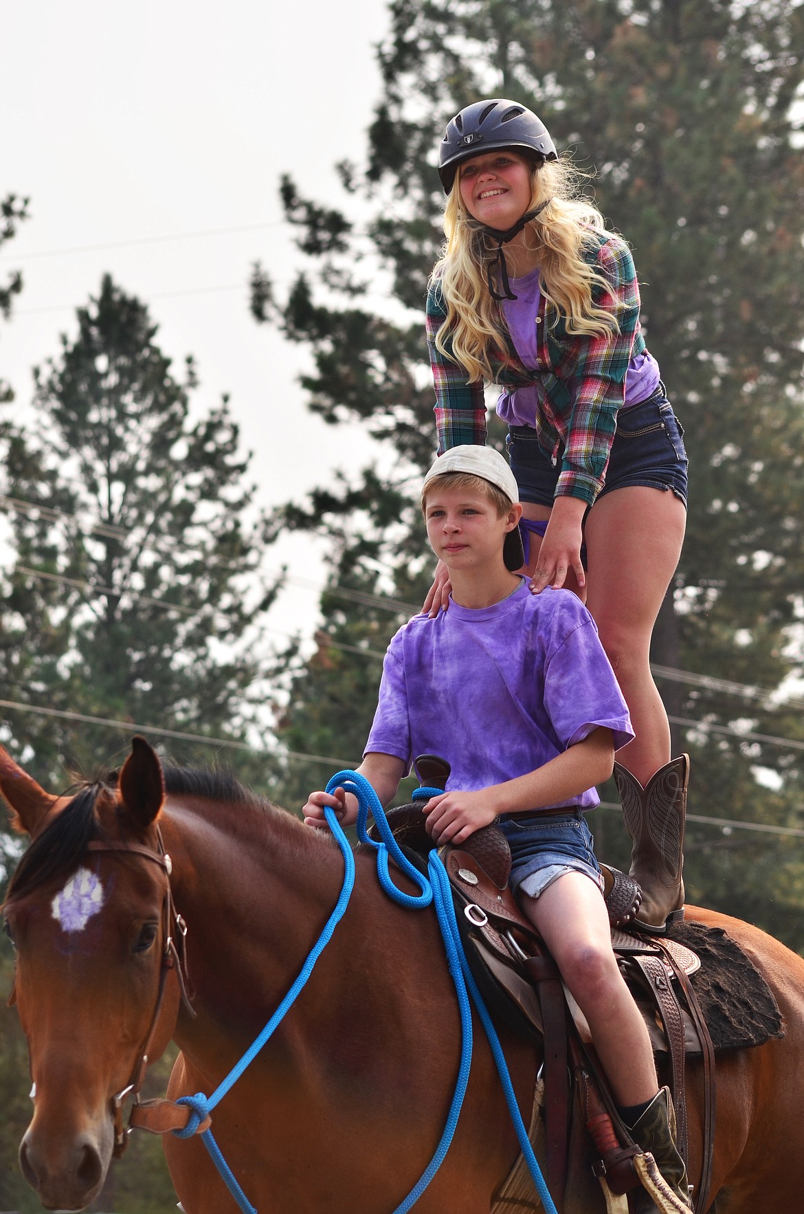 Festival goers got to see a little trick riding as part of the parade. Photo Credit Erin Jusseaume Clark Fork Valley Press