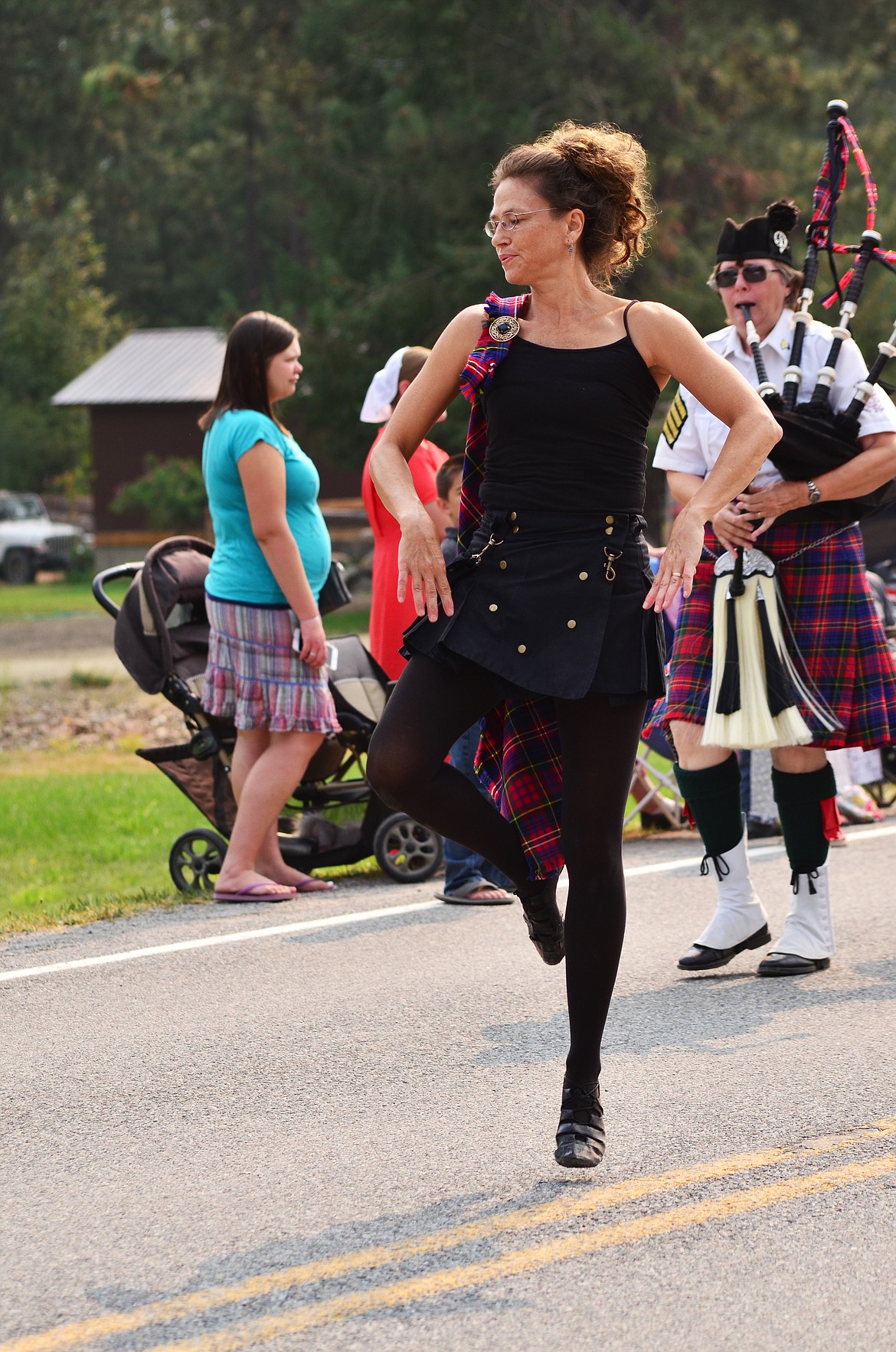 The Irish band and dancer got the crowd excited for the festival start after the parade. Photo Credit Erin Jusseaume Clark Fork Valley Press