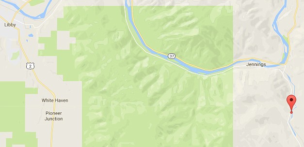 The approximate location of the People&#146;s Creek Fire.