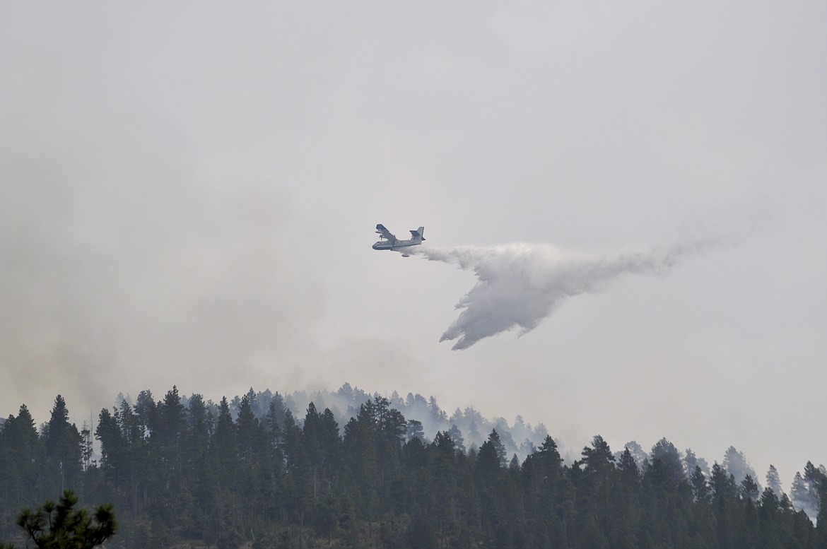 Multiple aircraft were used Friday to combat two wildfires in the Blue Bay area along Highway 35.