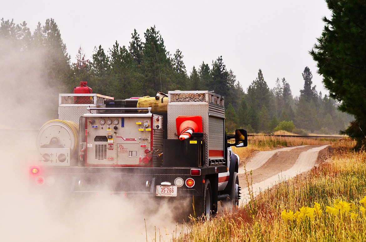 With smoke inundating the county, it hasn&#146;t stopped fire crews from getting to sparks as quickly as possible. Photo Credit Erin Jusseaume Clark Fork Valley Press