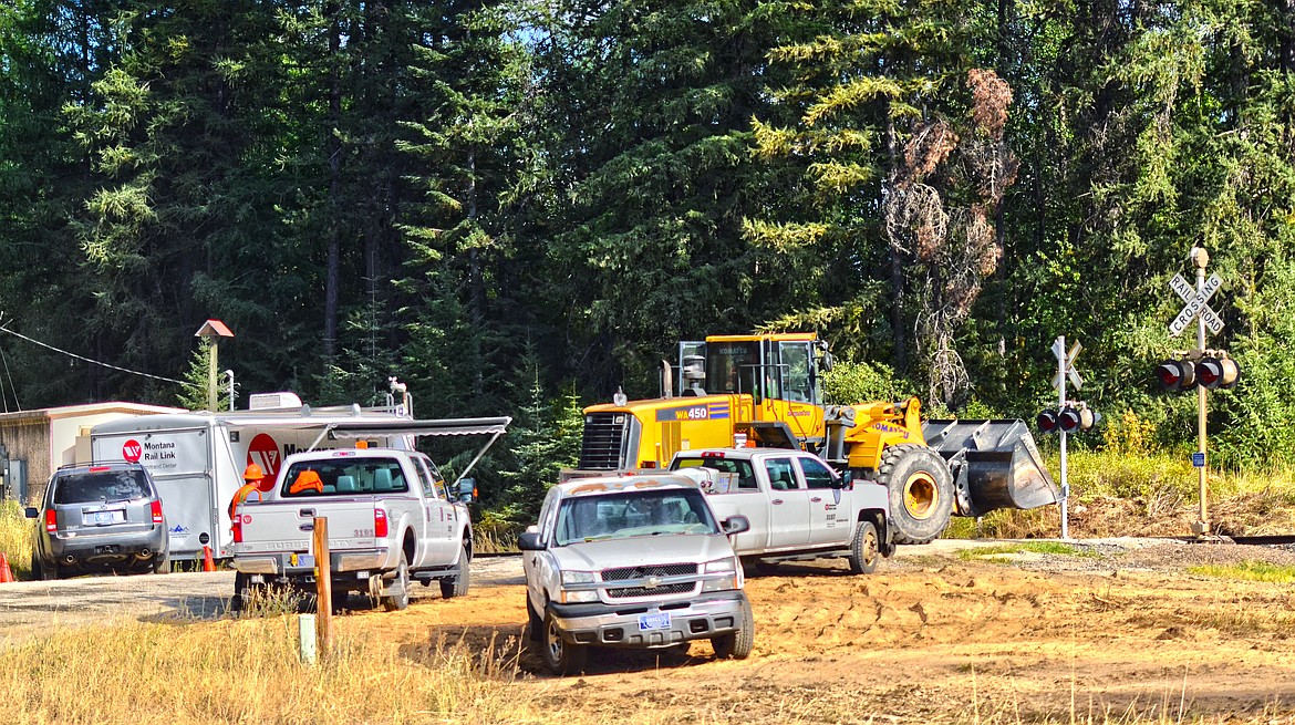 Montana Rail Link Base Camp near derailment on Lower River Rd at Heron. Photo Credit Erin Jusseaume Clark Fork Valley Press