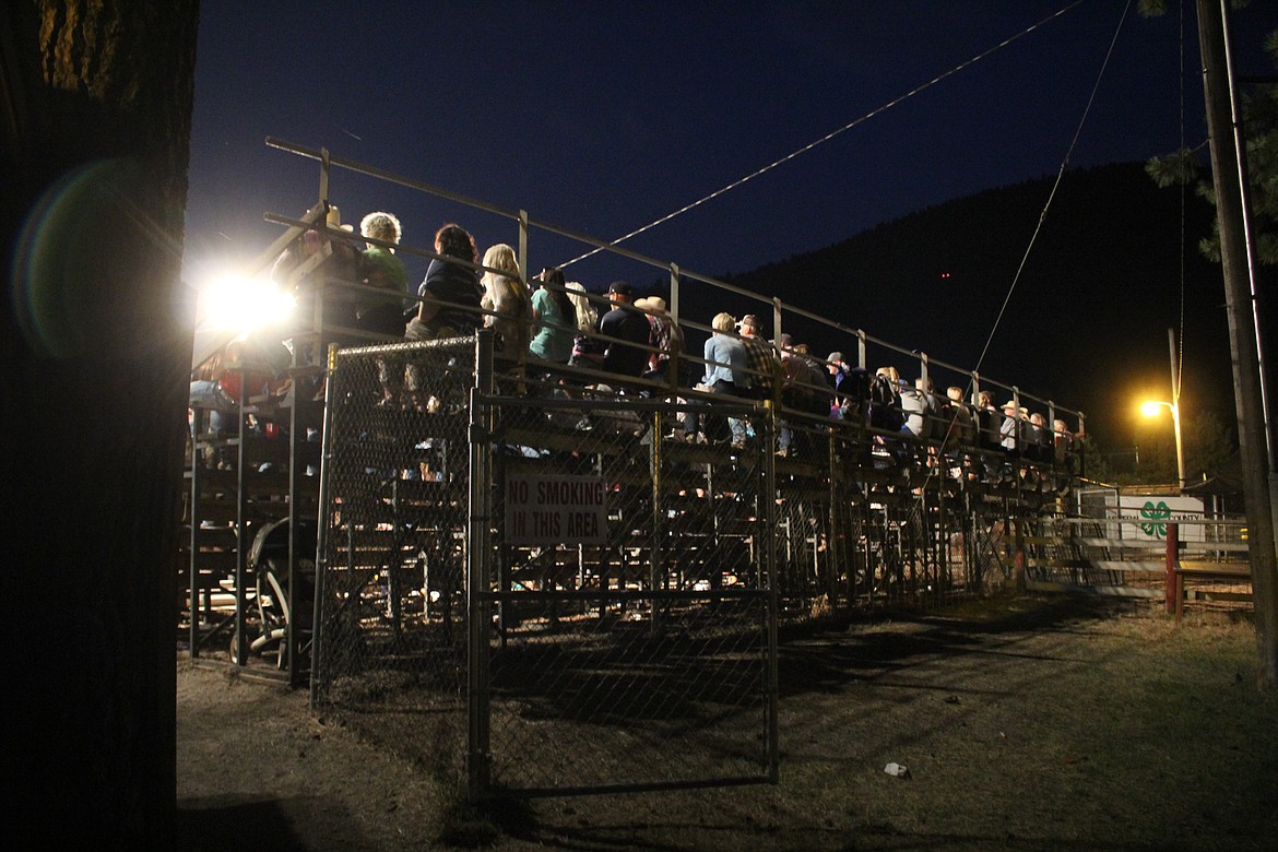 The bleachers were packed during Saturday evenings Superior Lions Club Rodeo on Aug. 5. (Kathleen Woodford/Mineral Independent).