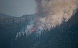 Fire burning above Cyclone Lake in the North Fork
