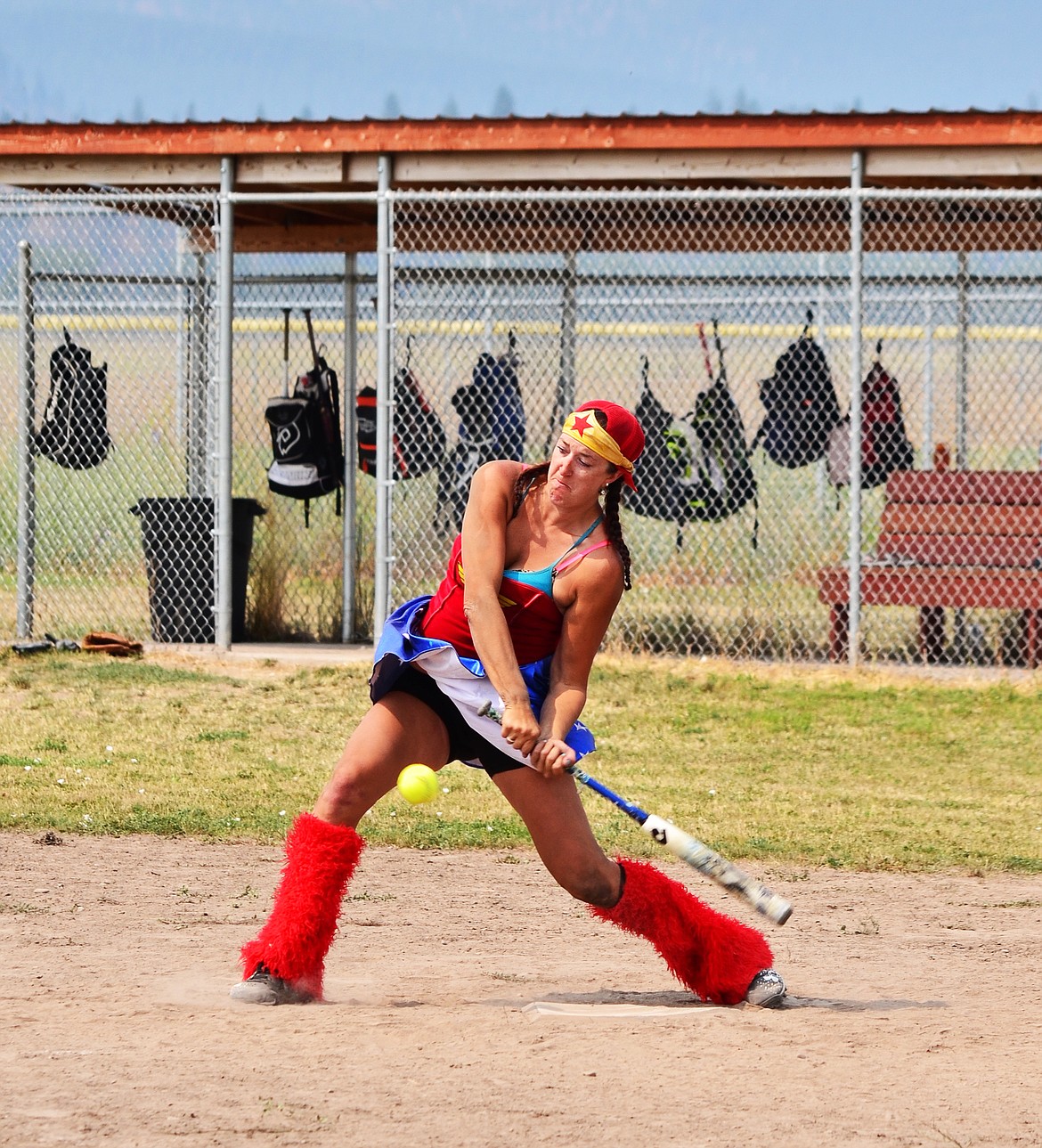 Keera Ackley making a hit for The Super Heroes. Photo Credit Erin Jusseaume Clark Fork Valley Press