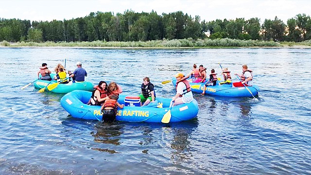 Sanders County 4-H members and Sulpher Springs, Texas, 4-H members take on the mighty Clark Fork River for an afternoon of fun. (Photo courtesy of Juli Thurston)