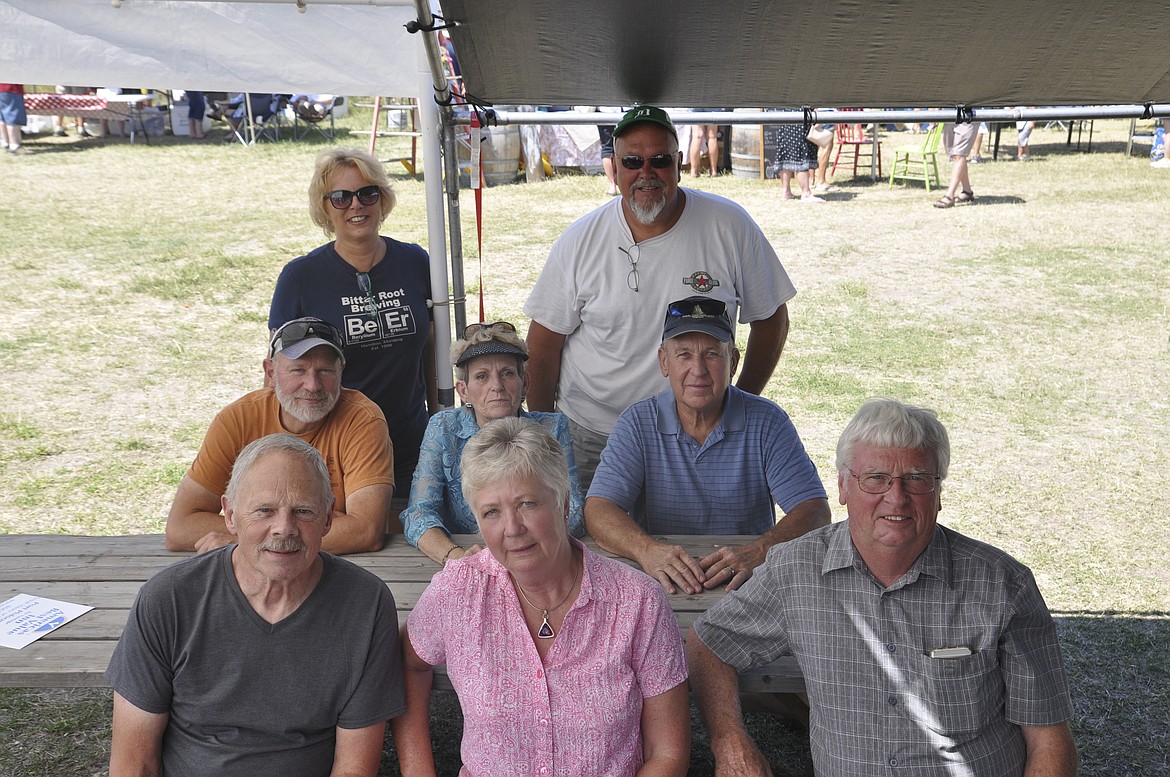 Pictured front row, left to right : Steve Miller of Frenchtown; Jo Durand of Polson; George Brady of Washington State. Second row, left to right : Grant Holle of Woods Bay; Dee Adams of Polson; Chuck Adams of Polson.Third row, left to right : Brenda and Mike Peretto.