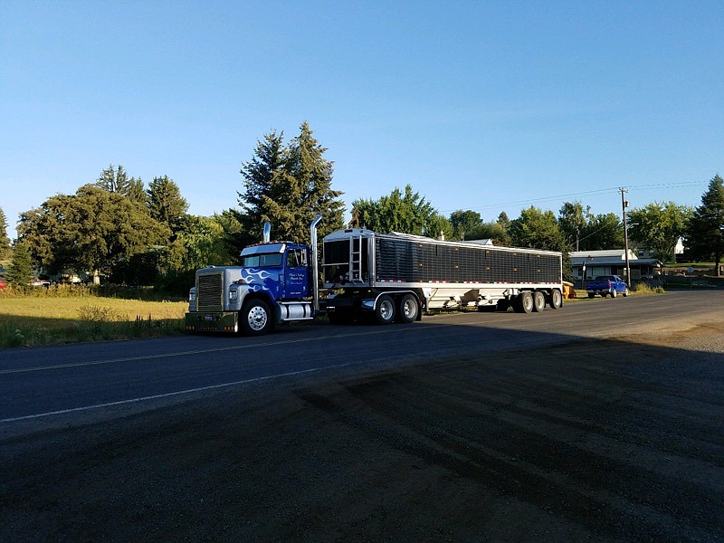 Erik Olson&#146;s truck at the elevator in Genesee, Idaho.