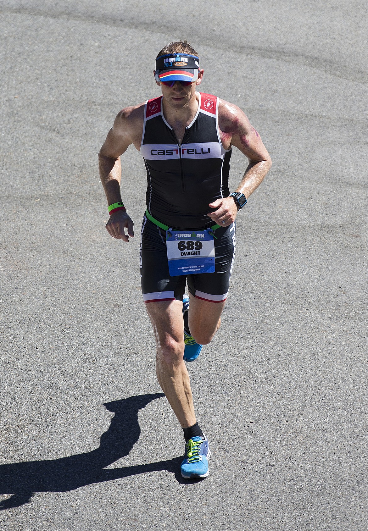 LOREN BENOIT/Press

John Dwight, of Santa Clara, Cali runs West on the North Idaho Centennial Trail during Ironman Coeur d&#146;Alene on Sunday.