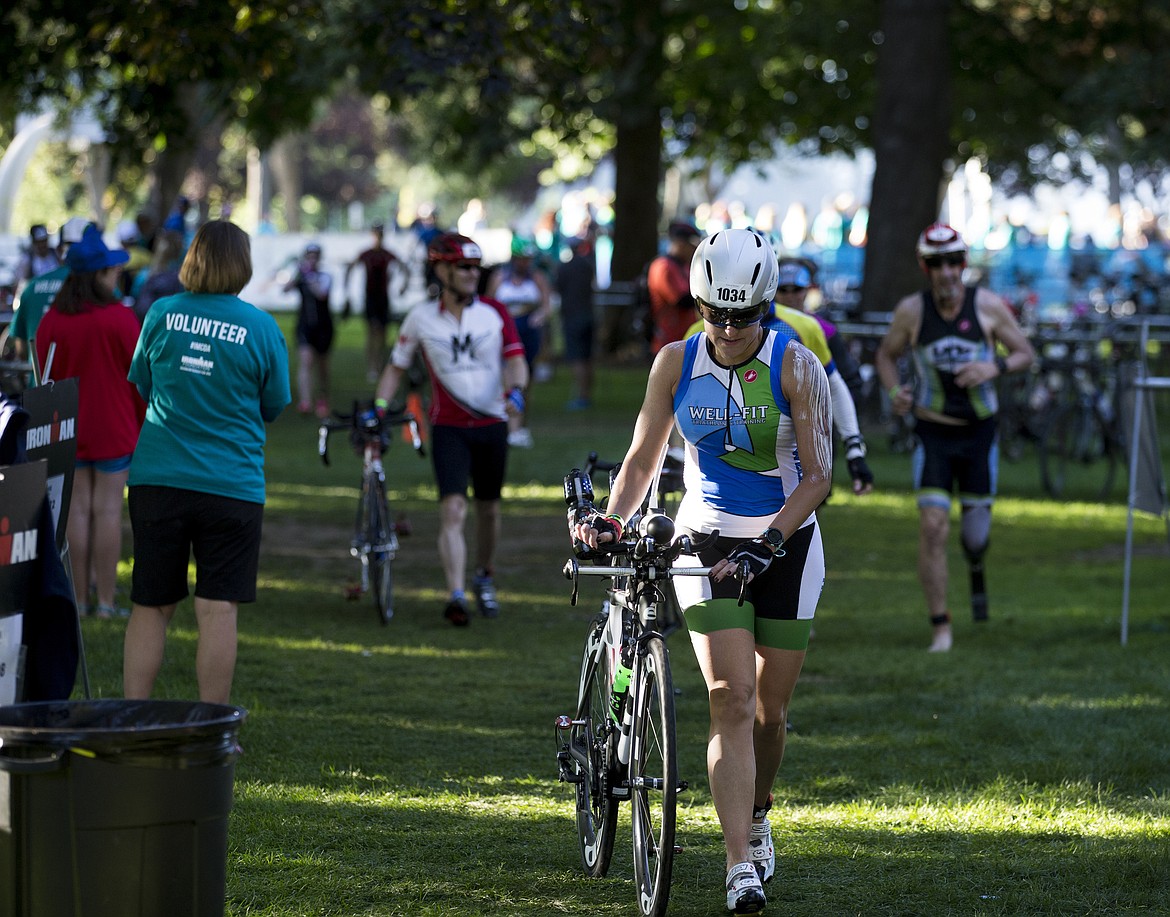 LOREN BENOIT/Press

Erika Oslakovic, of Chicago, IL. transitions to the Ironman Coeur d&#146;Alene bike portion of the race.