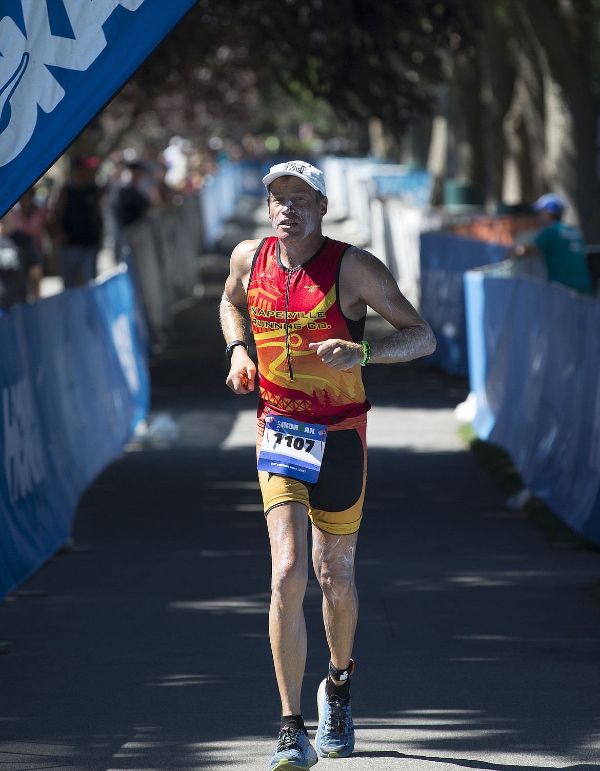 LOREN BENOIT/Press

Keith Hansen, of Orangevale, Cali. runs in City Park during Ironman Coeur d&#146;Alene.