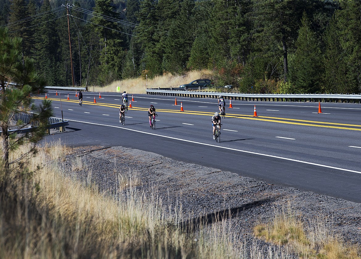 LOREN BENOIT/Press

A group of Ironman athletes bike North on U.S. 95 to downtown Coeur d&#146;Alene.