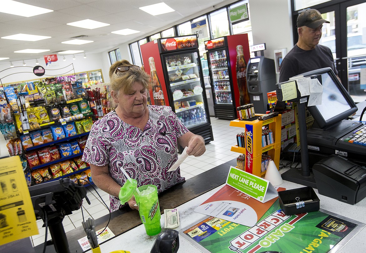 LOREN BENOIT/Press
Robyn Maxwell, of Braxton, S.D., stops by the Mobil 1 on Sherman Tuesday afternoon to buy a lottery ticket. Tonight&#146;s $700 million Powerball jackpot is the second-largest amount in the 25-year history of the game.