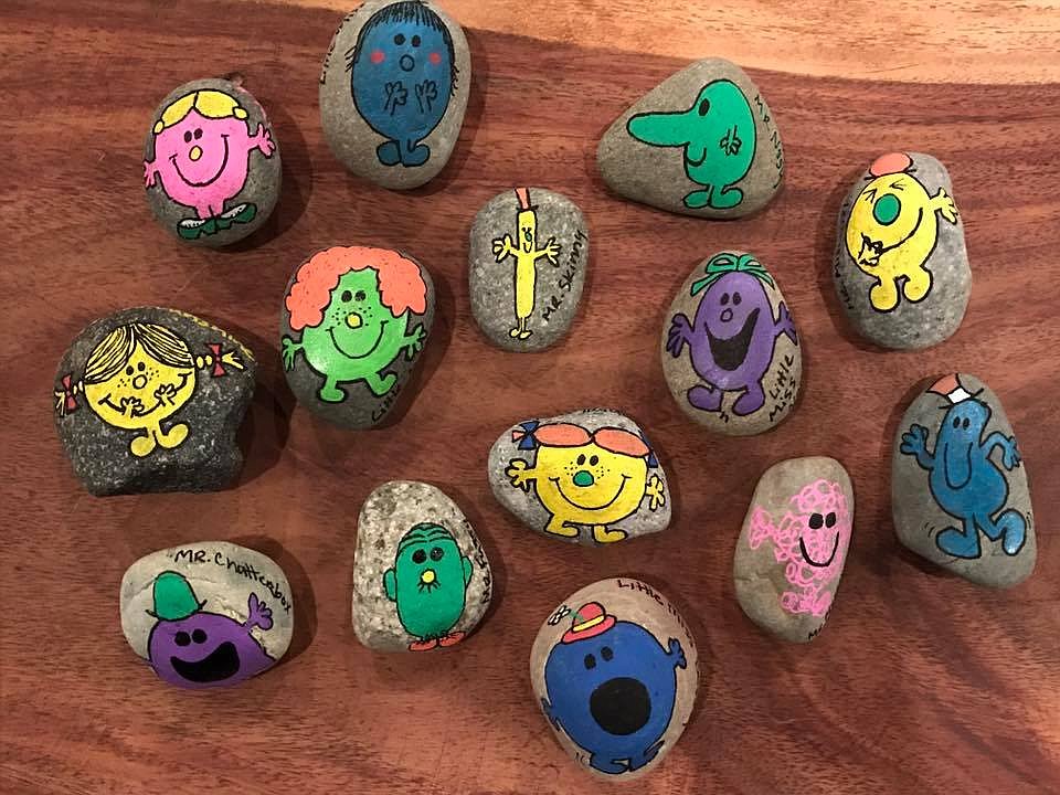 (Courtesy photo)
Some of the rocks painted and hidden around the area as part of the Bonner County Rocks movement.