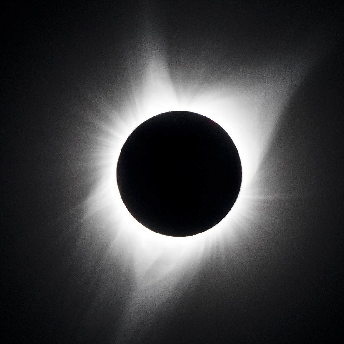 The Montana Space Grant Consortium worked with students and faculty from Montana State University and across the U.S. and sent up balloons to photograph the eclipse of the sun. (Photo courtesy of Montana State University)