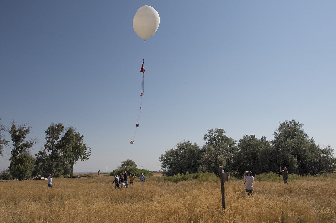 Fifty-five teams across the U.S. sent up balloons to capture video of the eclipse including one launched from the University of Montana. (Photo courtesy of Montana State University).