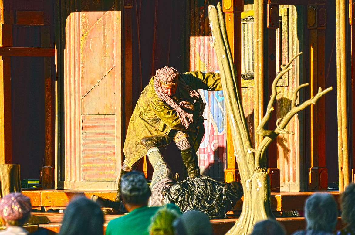 An epic sword battle took place and mesmerized the audience. (Erin Jusseaume/ Clark Fork Valley Press)