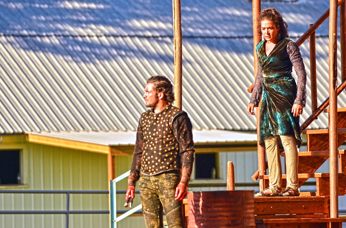 One intense moment between Macbeth and Lady Macbeth. (Erin Jusseaume/Clark Fork Valley Press)