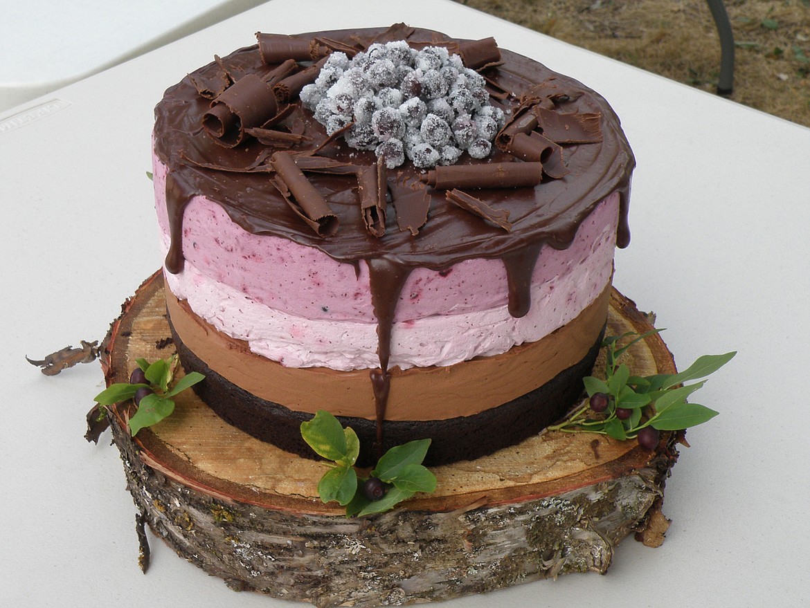 Heidi Van Diest was the big winner of the Swan Lake Huckleberry Festival Baking Contest with her Chocolate Huckleberry Mousse Cake (above). Atti Pena, age 9, was the winner of the Children&#146;s Division with her Lemon Cake with Huckleberry Sauce (left). 
(Courtesy photos)