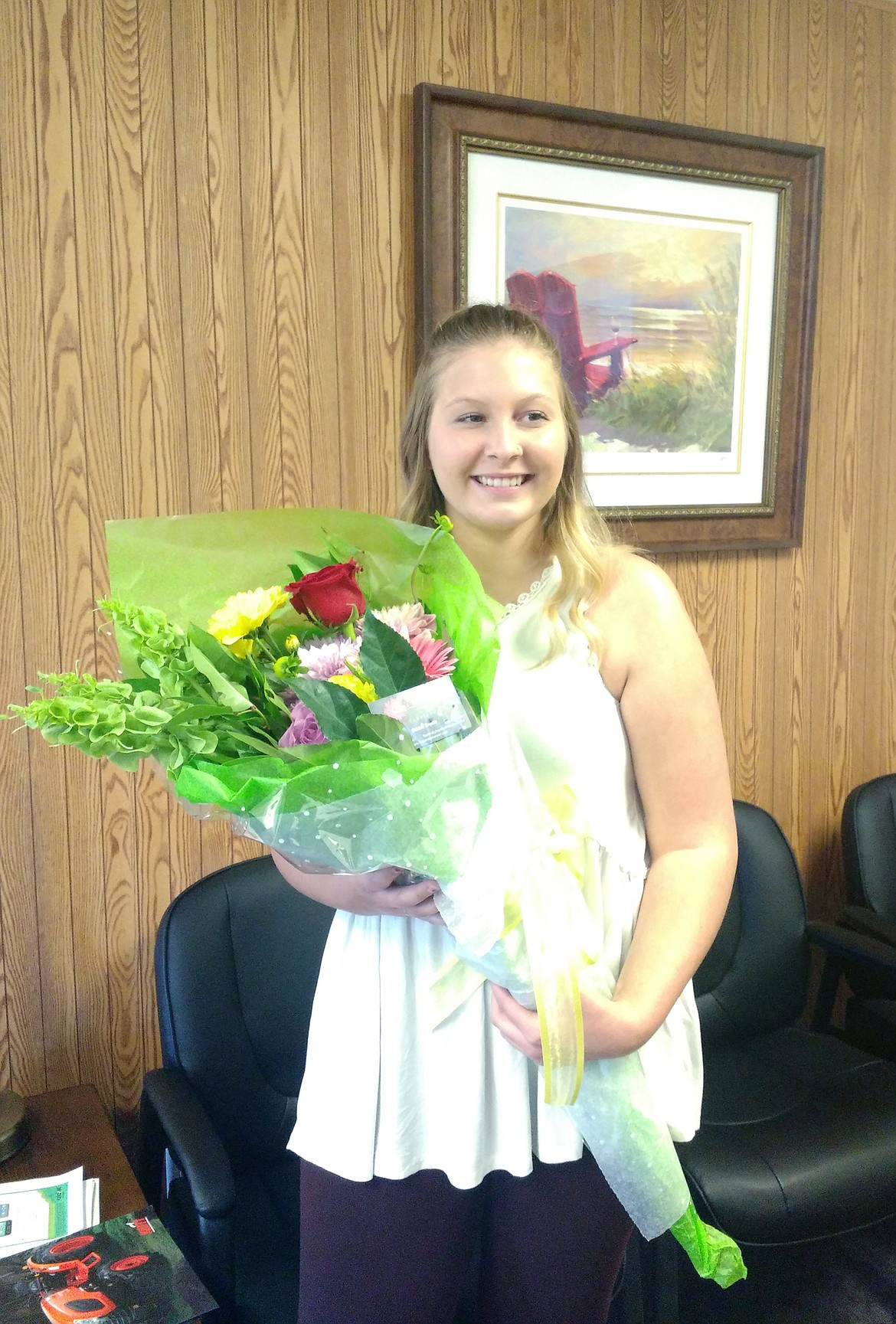 DaySha Brown, 17, of Eureka, is pictured at the Hearing Aid Institute of Kalispell after receiving a pair of custom NuEar hearing aids she won through a raffle at the Northwest Montana Fair. (Courtesy of Tracy Paliga)
