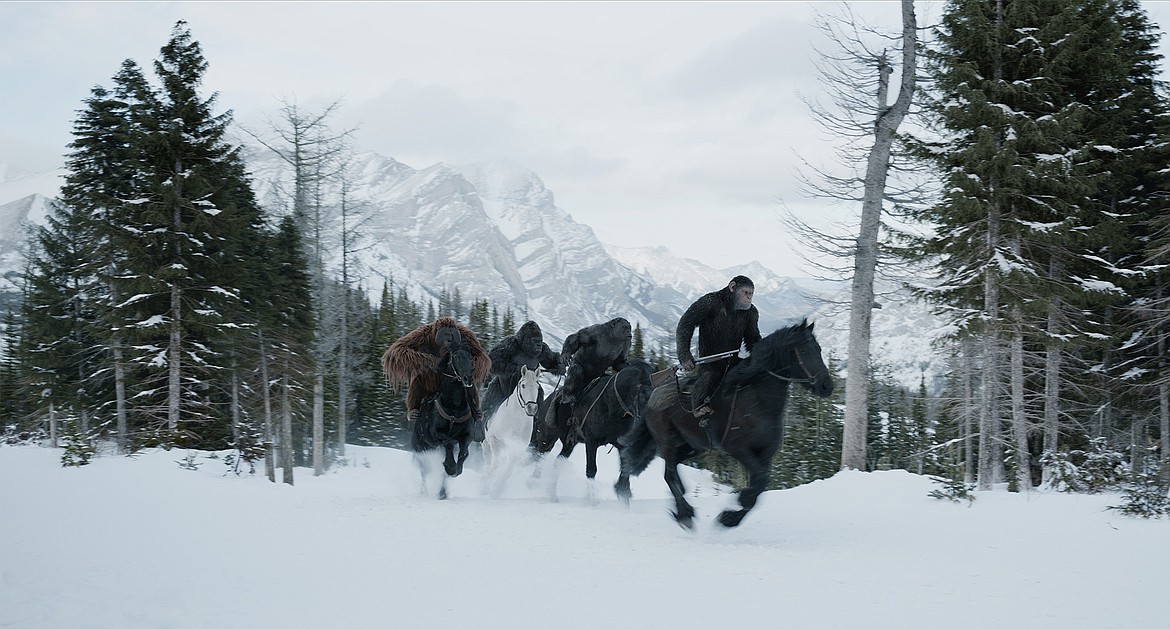 Photo courtesy of TWENTIETH CENTURY FOX
A scene from &#147;War for the Planet of the Apes&#148;