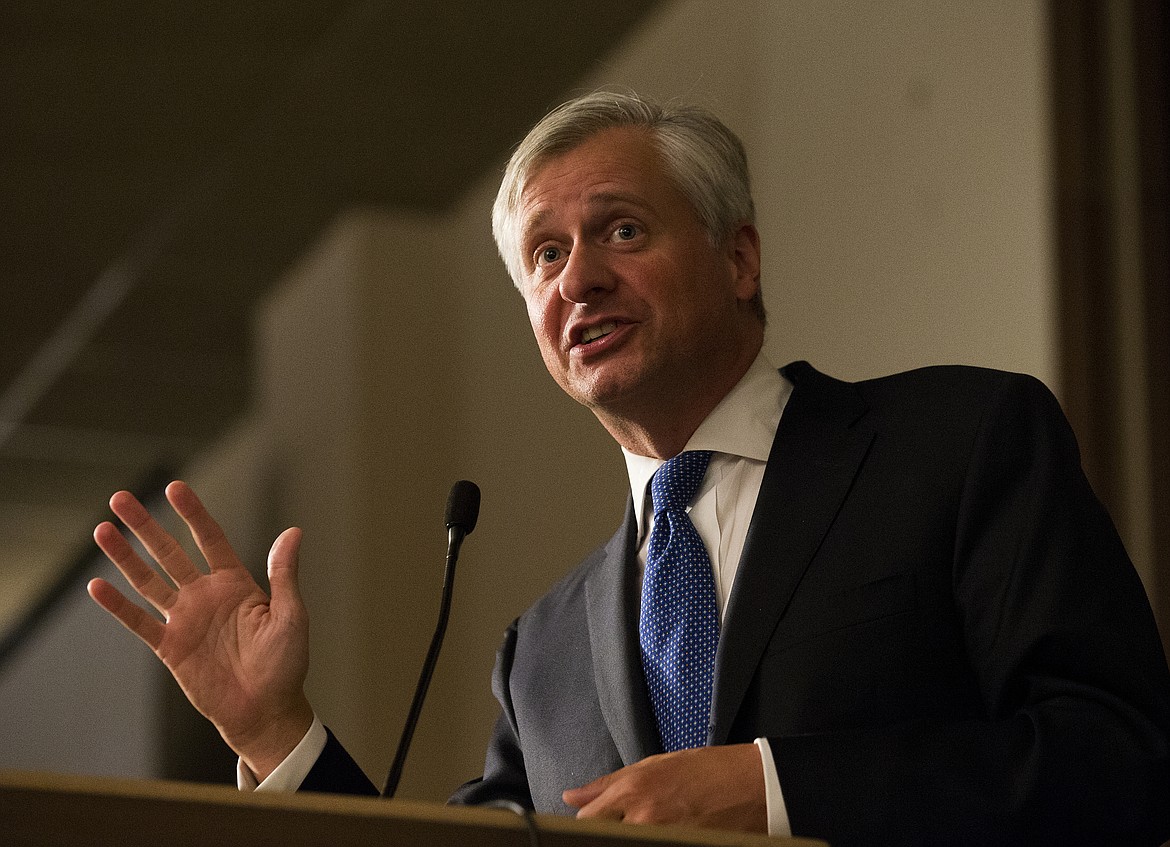 LOREN BENOIT/Press
Presidential historian and Pulitzer Prize-winning author Jon Meacham gives a speech at the Idaho Humanities Council&#146;s 14th annual North Idaho Distinguished Humanities Lecture on Thursday night at The Coeur d&#146;Alene Resort.