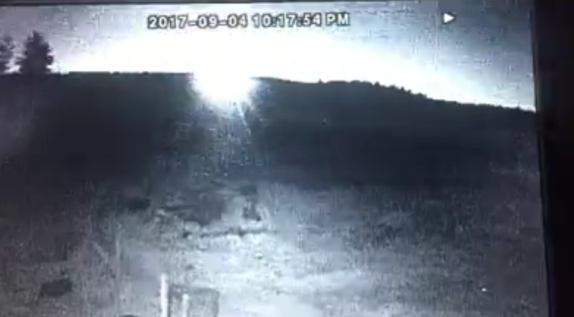 (Courtesy photo via Facebook)
Still images from a surveilance camera video shows the approaching fireball.