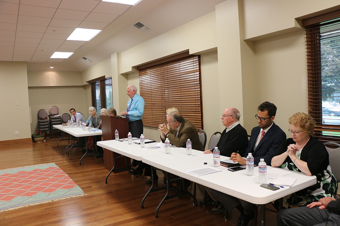 (Photo by CAROLINE LOBSINGER)
Members of the Bonner and Kootenai County human rights task forces gathered Wednesday to speak out against a rash of hate propoganda in the community.