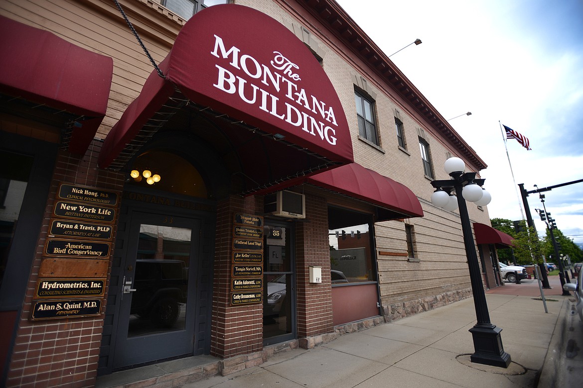 Exterior of the Montana Building from Second Street E in downtown Kalispell on Friday, May 20.
(Brenda Ahearn/Daily Inter Lake)