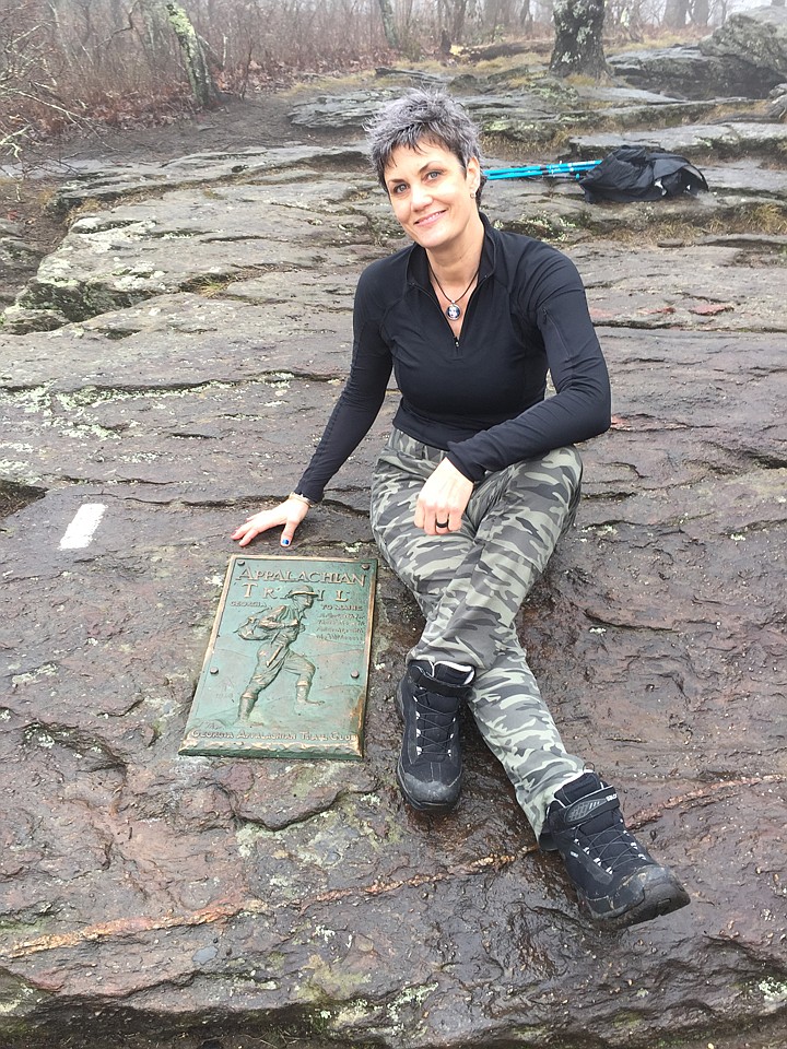 Courtesy photo
Springer Mountain, Georgia, is the starting point where Shelley &quot;Wonder Woman&quot; Hurtado began her near-2,200-mile journey to the northern terminus of the Appalachian Trail. Hurtado, 50, of Coeur d'Alene, completed the hike in five months, beginning March 1.