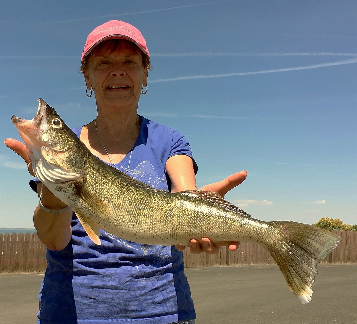 Pete Fisher/Courtesy photo - Wannie Pearson with a nice Potholes Reservoir walleye.