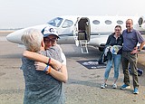 WELCOME BACK: Kimberly Peacock returns home thanks to special flight service
