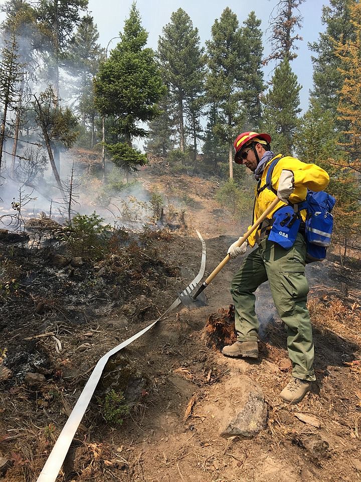 The southwest corner of the Sunrise Fire remains the most active as of Sept. 1. (Photo courtesy of Lolo National Forest).