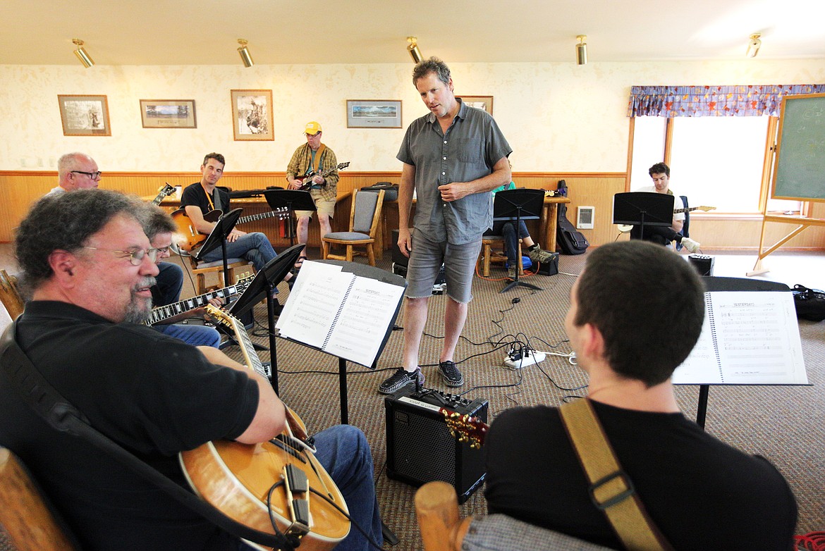 Jazz 360 instructor Mark Dziuba, center, leads an afternoon class during the Crown Guitar Workshop on Tuesday at Flathead Lake Lodge in Bigfork.
(Mackenzie Reiss/Daily Inter Lake)