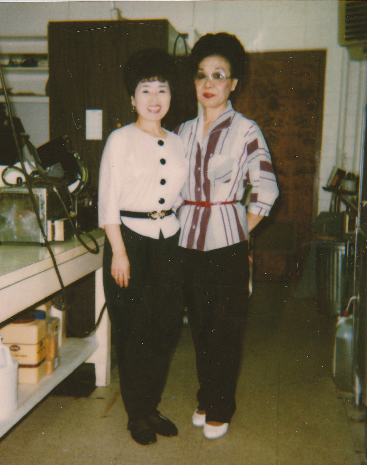 Wakako &#147;Katie&#148; Burk and Kazuko &#147;Kay&#148; Aho are pictured many years ago at the Elk&#146;s Lodge kitchen in Kalispell. Japanese war brides often held jobs in the service industry, and used &#147;American&#148; first names to help them assimilate into their communities.