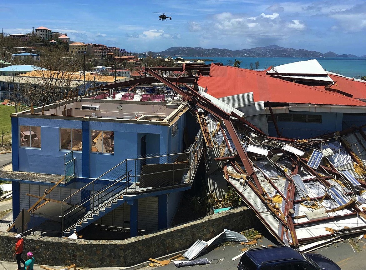 Courtesy photo
The roof of the local school in St. John was torn off by Hurricane Irma.