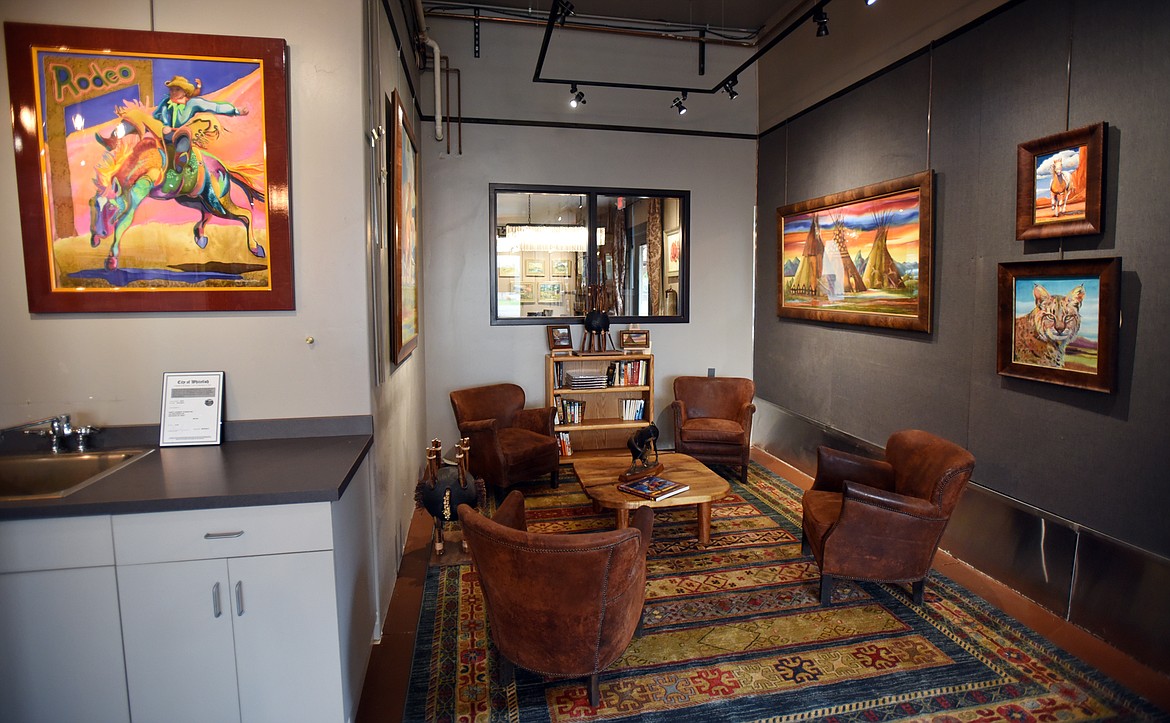 A nook in Nancy Cawdrey&#146;s new studio in Whitefish. The studio is also home to Cypress Yard, an event venue that can be reserved for weddings, receptions, cultural events, fundraisers, celebrations or meetings.
(Brenda Ahearn/Daily Inter Lake)