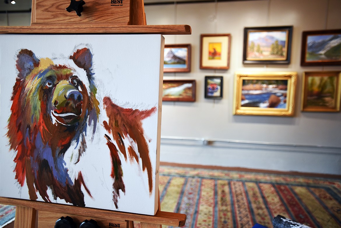 An oil painting in process at Nancy Cawdrey&#146;s new studio in Whitefish.
(Brenda Ahearn/Daily Inter Lake)