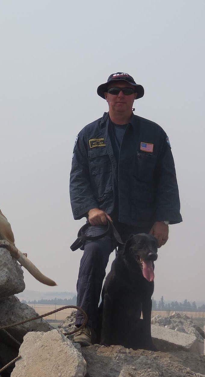 Coeur d&#146;Alene Fire Capt. Jeff Sells and his K-9 companion Otis have been deployed to Georgia to assist with search operations in the aftermath of Hurricane Irma. 

Courtesy photo