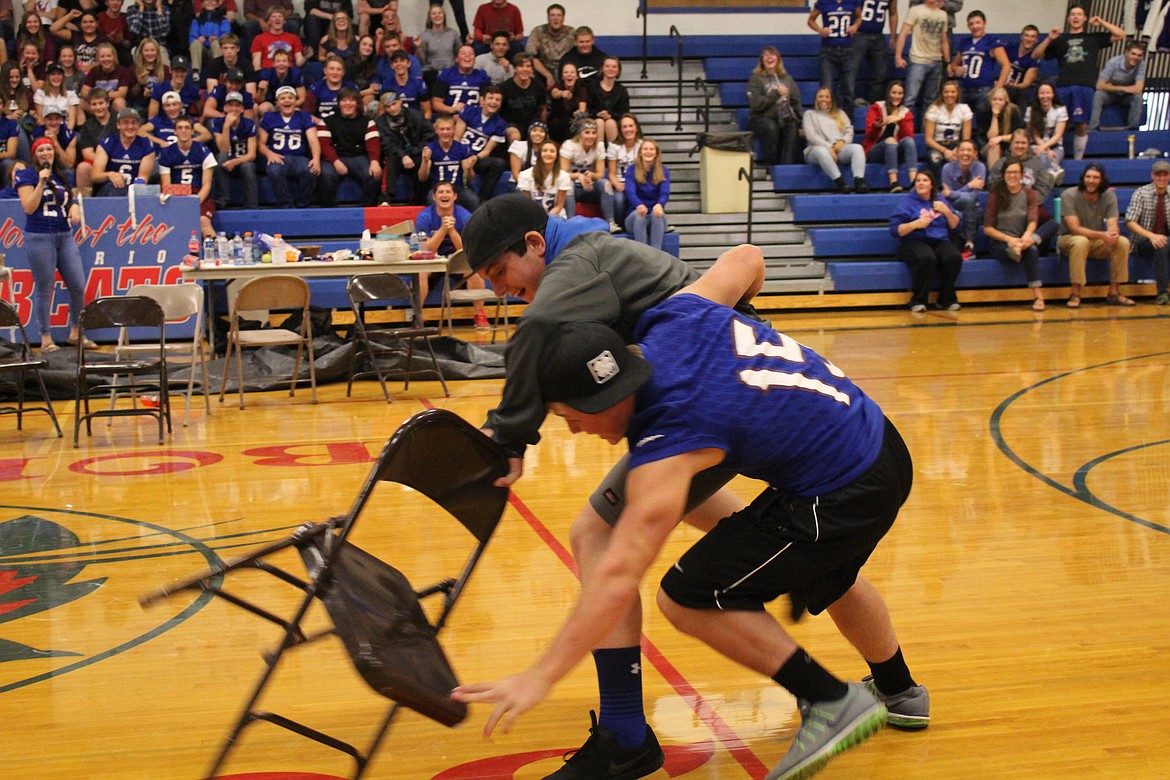 A game of musical chairs becomes very competitive as the last seat is taken. (Photo by Frankie Kelly)