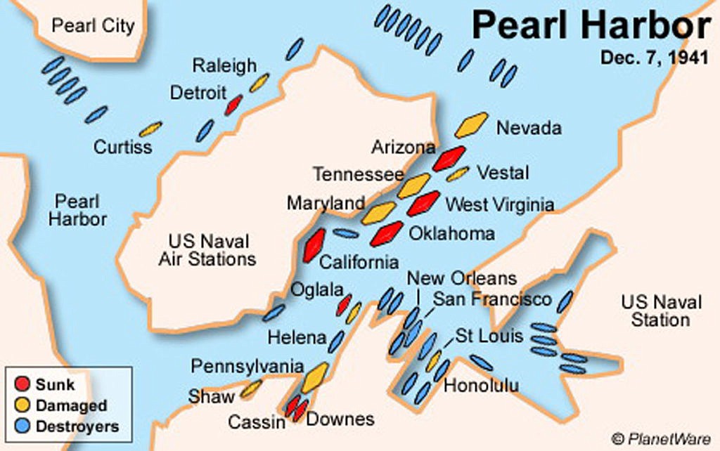 PLANETWARE
Location of USS West Virginia in Pearl Harbor on day of Japanese attack.