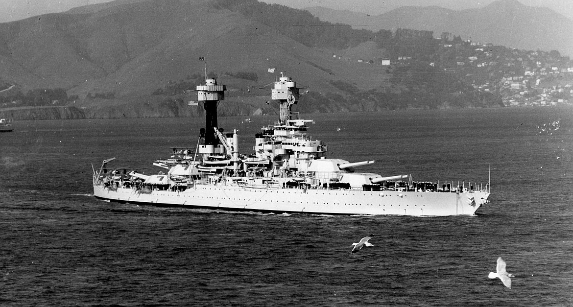 NATIONAL ARCHIVES
Battleship USS West Virginia was commanded by Captain Mervyn S. Bennion who was killed trying to save the ship under attack at Pearl Harbor.