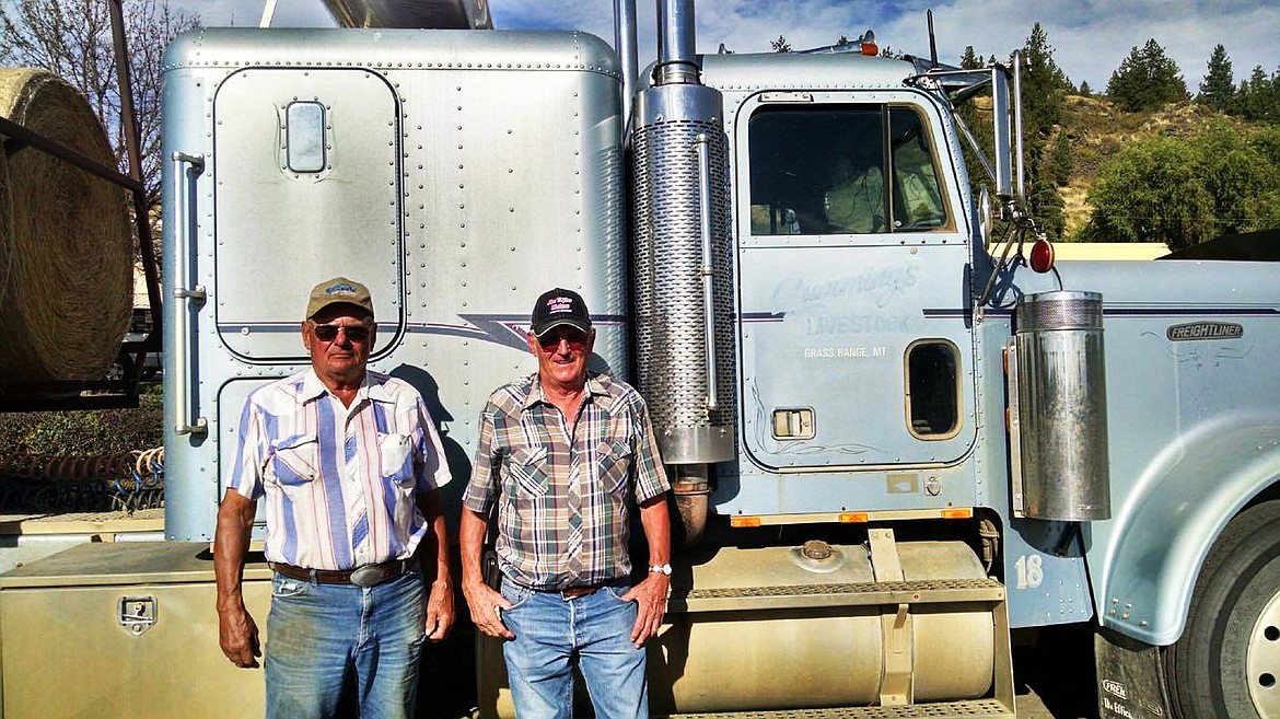 Glen and Tom Cummings get set for the long haul to Eastern Montana. (Lisa Larson/ Clark Fork Valley Press)