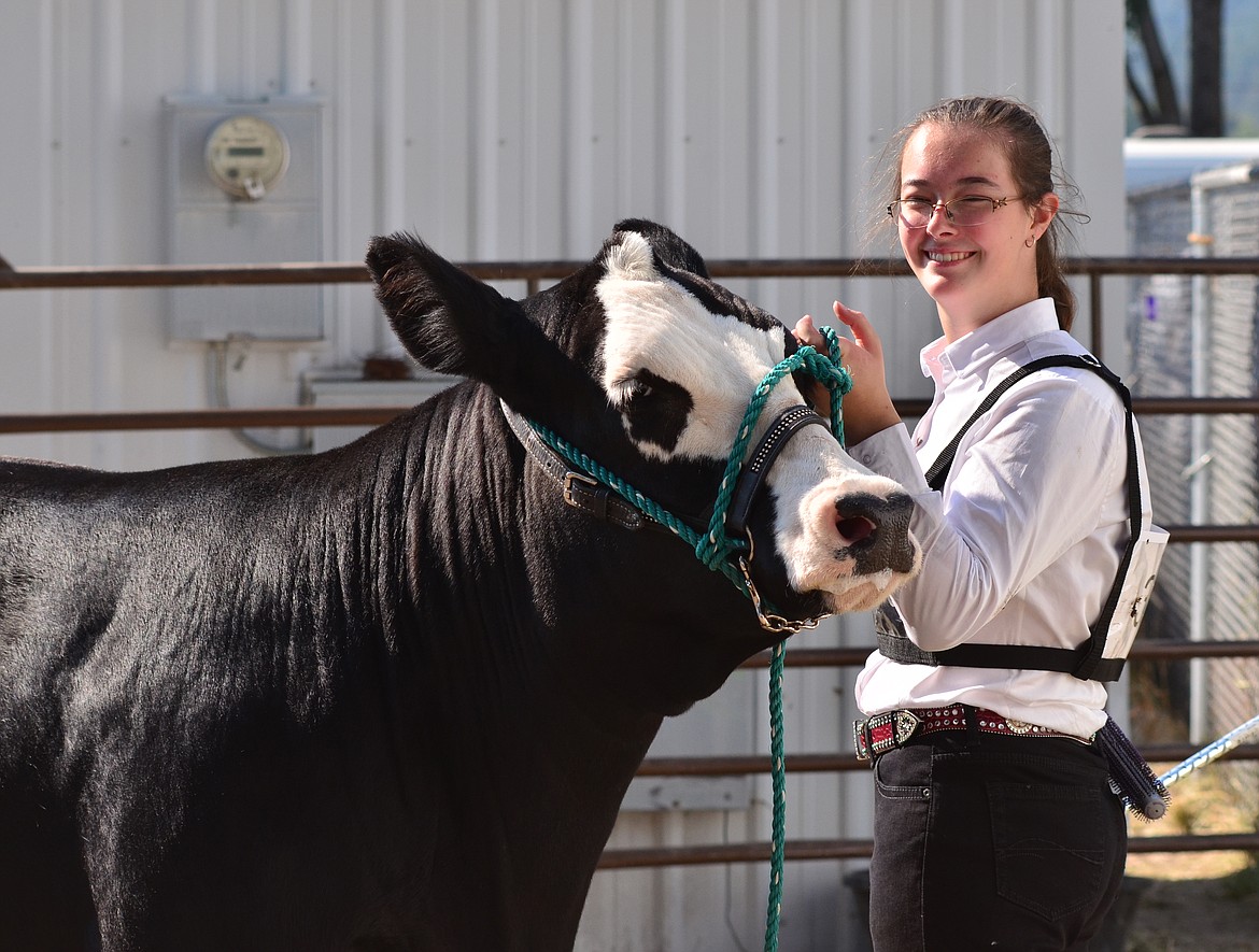 Anna Hafner is all smiles after recieving her purple ribbon. (Erin Jusseaume/ Clark Fork Valley Press)