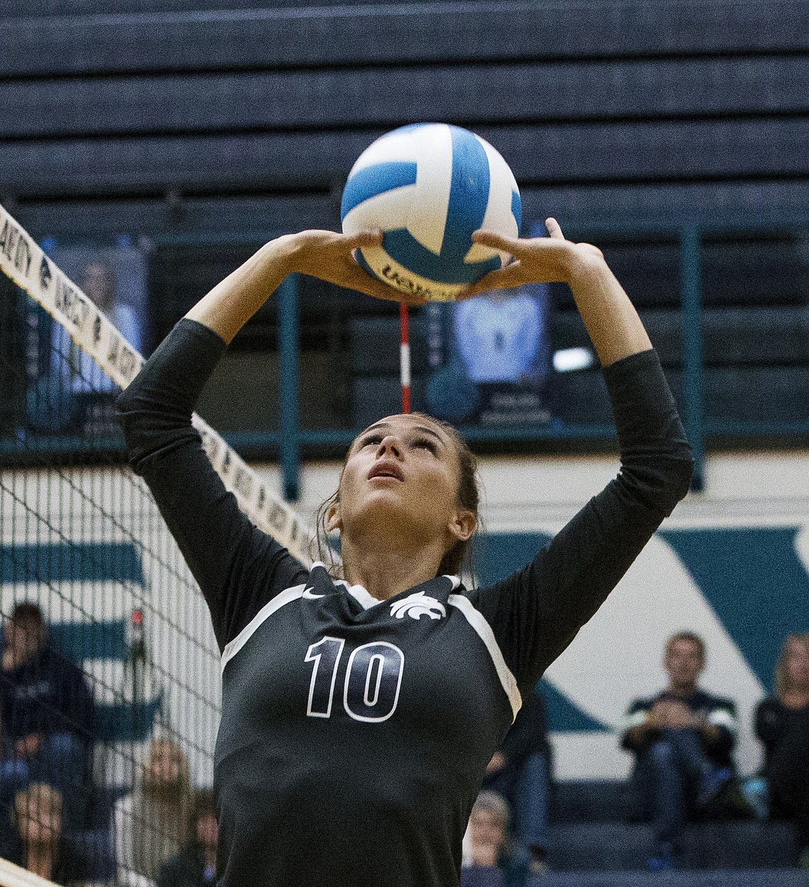 LOREN BENOIT/Press
Lake City&#146;s Klaire Mitchell sets the ball to one of her teammates during a match last Tuesday against Lakeland High School.