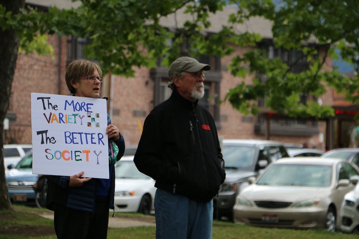 (Photo by MARY MALONE)
Community members gathered at Farmin Park Friday to celebrate diversity during the Equinox for Equality event.