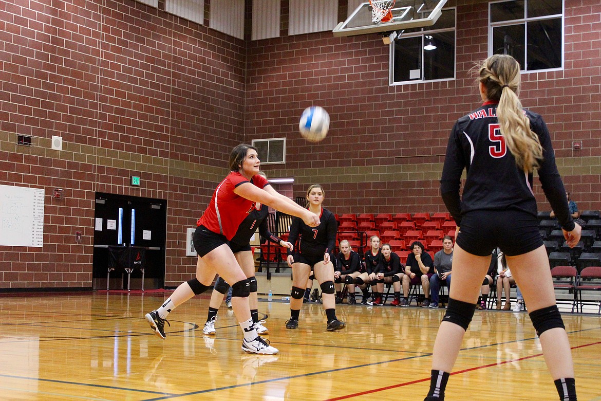 Photo by Chanse Watson/ 
Destiny Angle takes control and send the ball back over to the Clark Fork side.