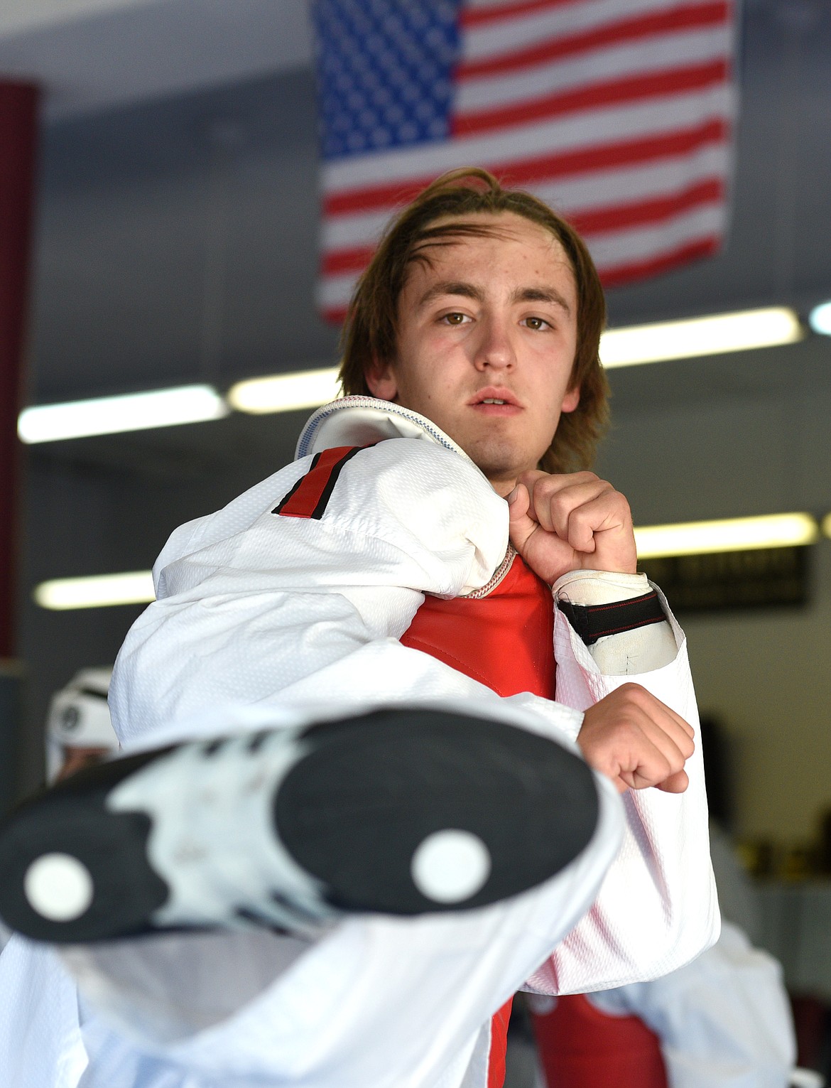 Dakota Arndt at Big Sky Martial Arts on Tuesday. (Aaric Bryan/Daily Inter Lake)